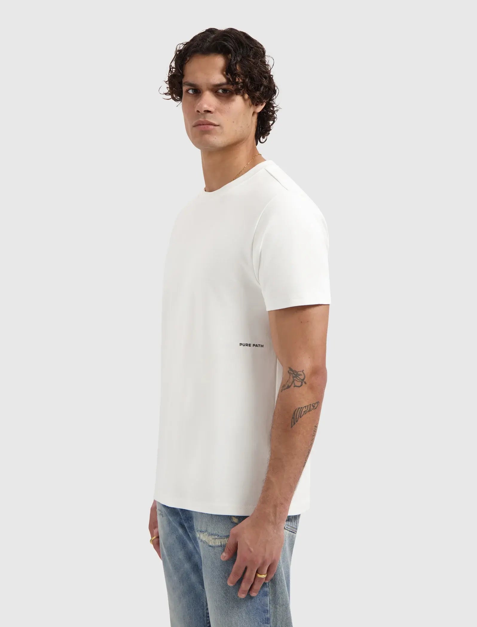 Pure Path - Sideline Wordmark T-Shirt Off White