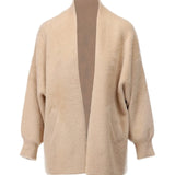 K-design - B821 Cardigan met wijde mouwen Latte