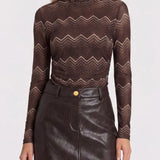 Nikkie - Ariva mesh top Chocolate martini