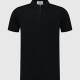 Pure Path - Half-Zip Knitwear Polo - Zwart