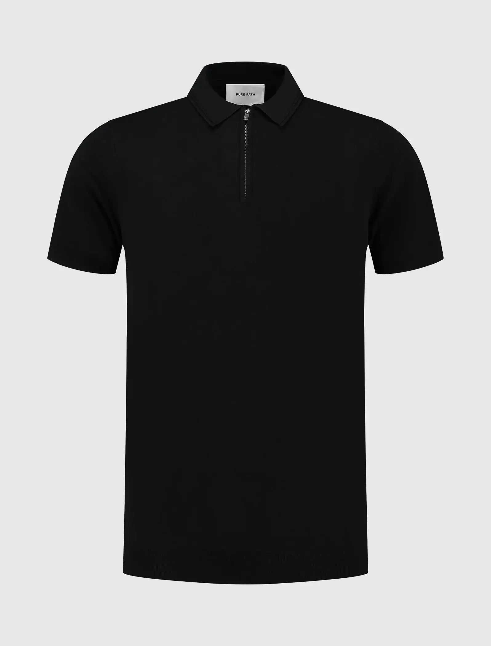 Pure Path - Half-Zip Knitwear Polo - Zwart