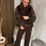 Bodywarmer  - Faux Fur Bruin