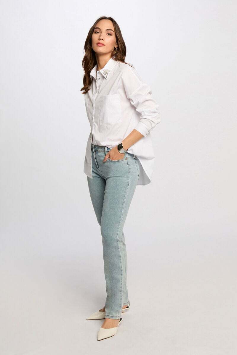 Morgan - Regular Jeans PDROIT Lichtblauw