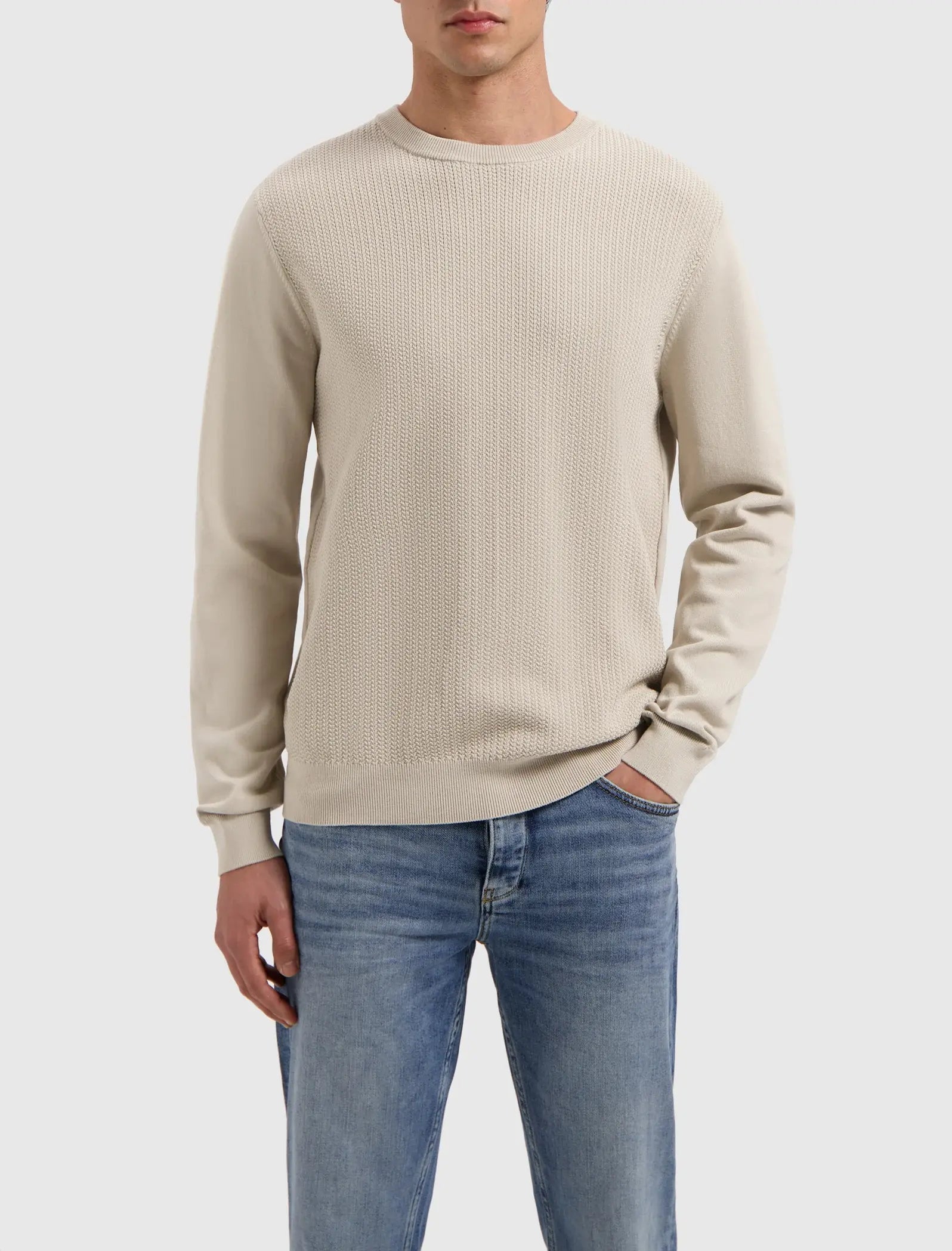 Pure Path - Braided Knitwear Sweater Sand