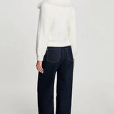 Morgan -  Vest met fluffy kraag Off-White