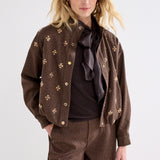 Tramontana - Tweed jasje Sequins Coffee