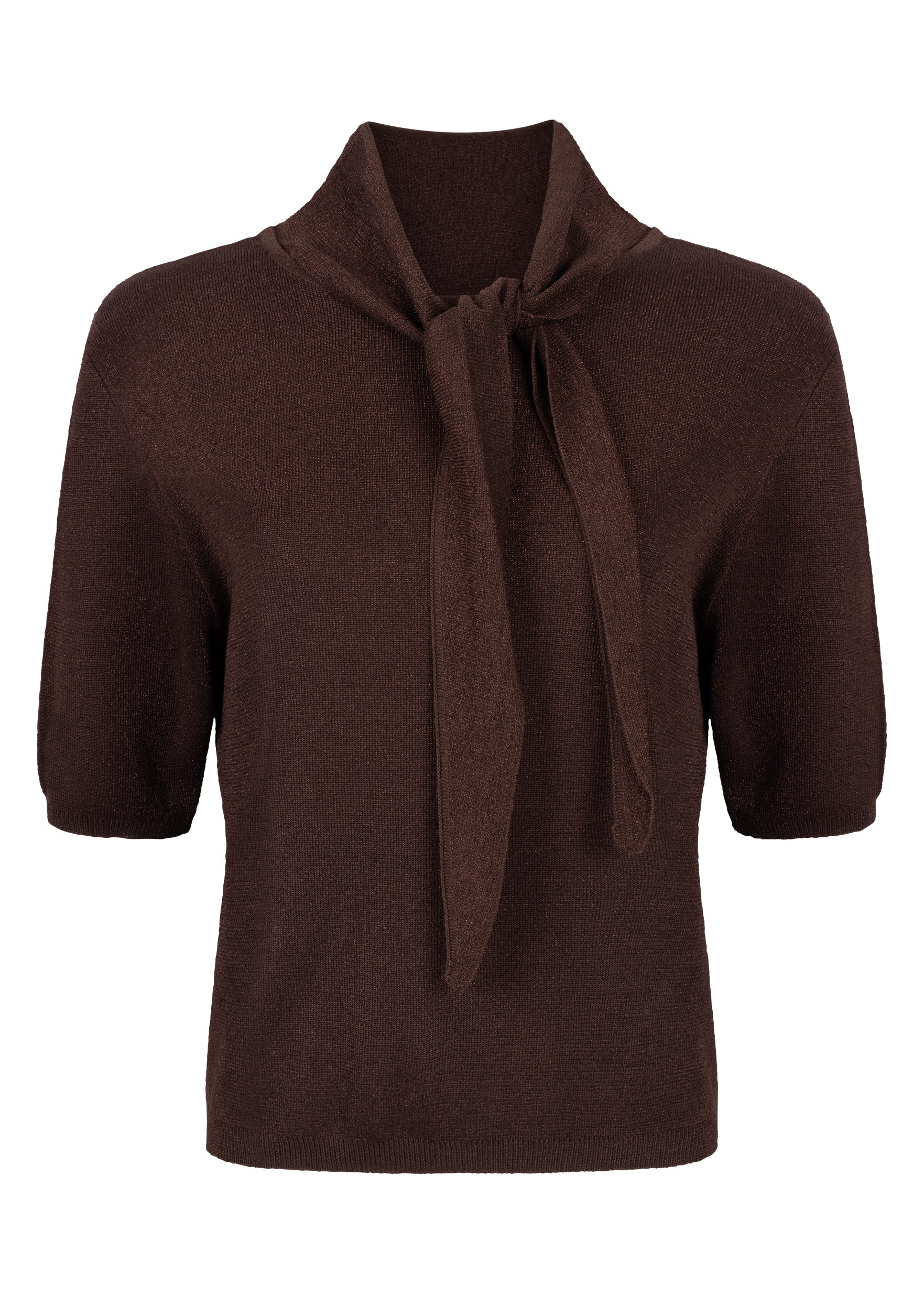 Tramontana - Short Sleeve Jumper Shawl Bruin