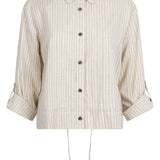 Tramontana - Lurex Striped Jacket Stone