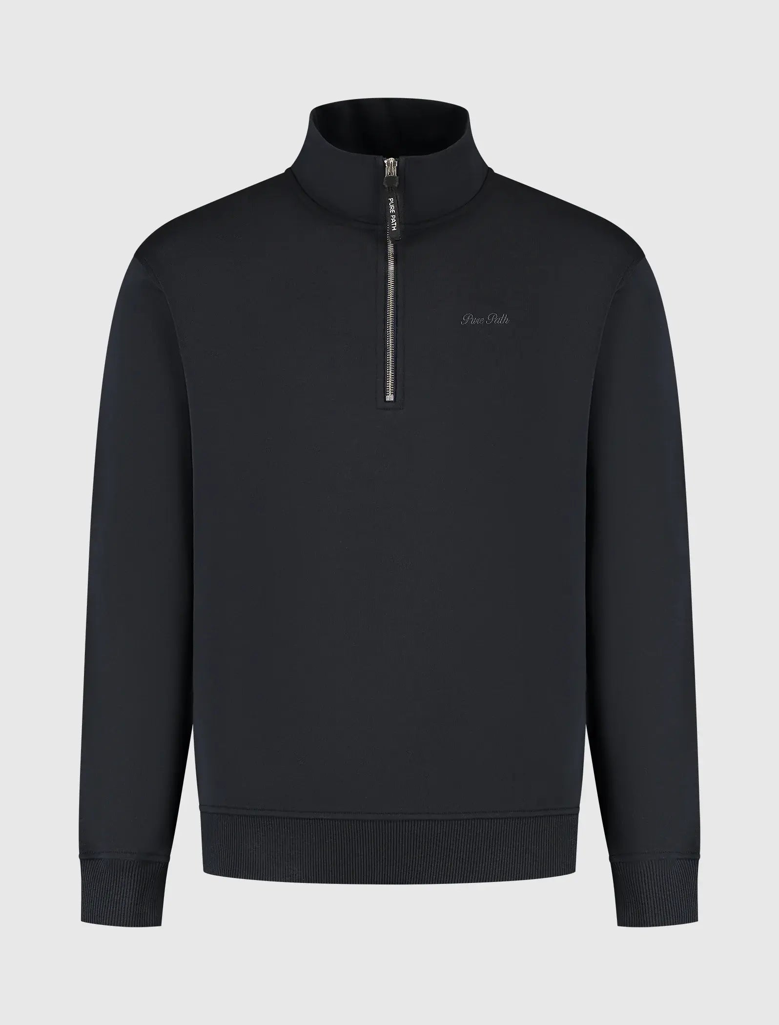 Pure Path - Embroidery half zip sweater