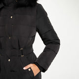 Morgan - Lange winterjas Gsari Zwart