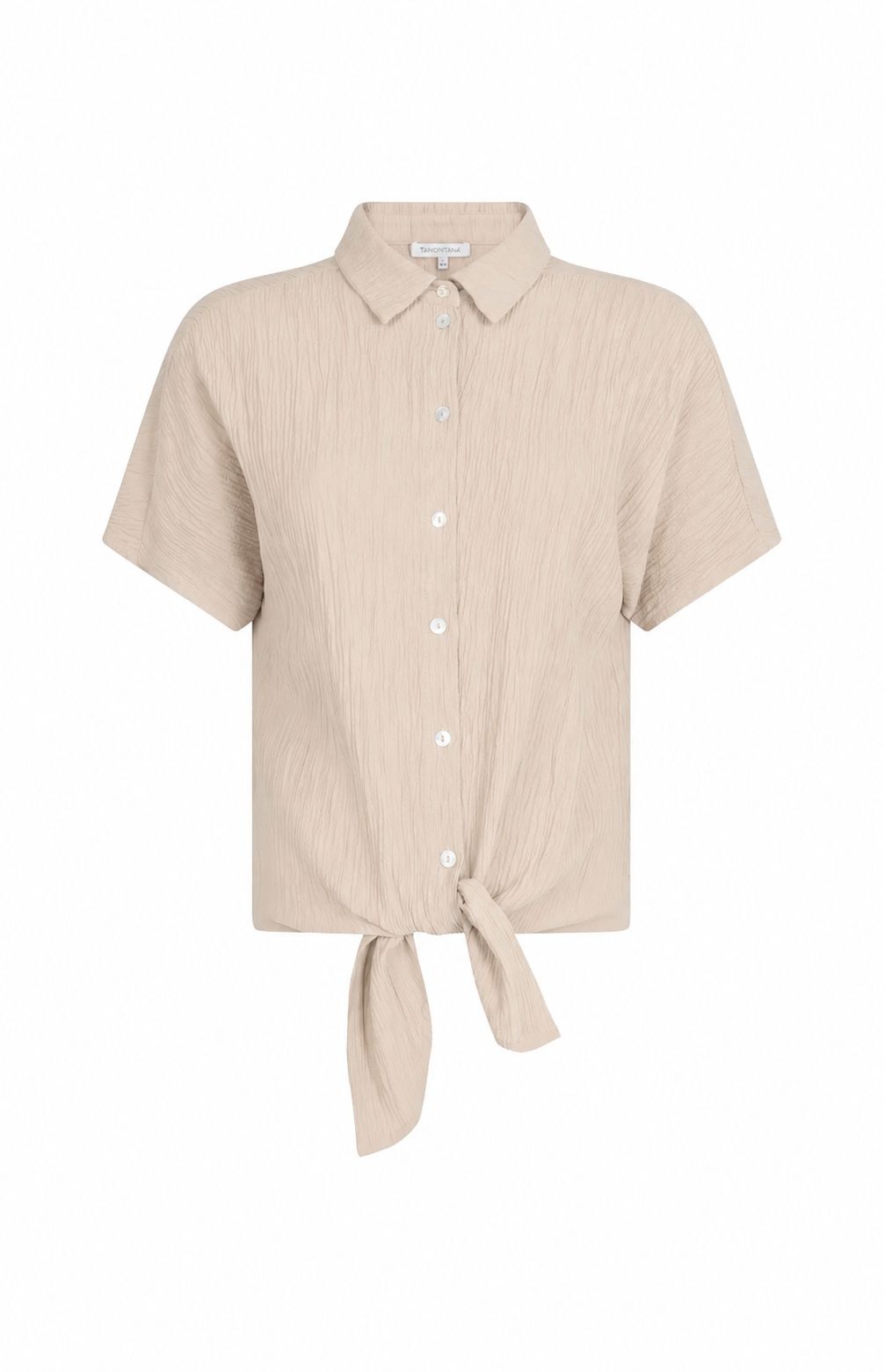 Tramontana - Puckered Short Sleeve Blouse