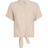Tramontana - Puckered Short Sleeve Blouse