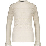Tramontana - Flared Sleeve Brushed Lace Top