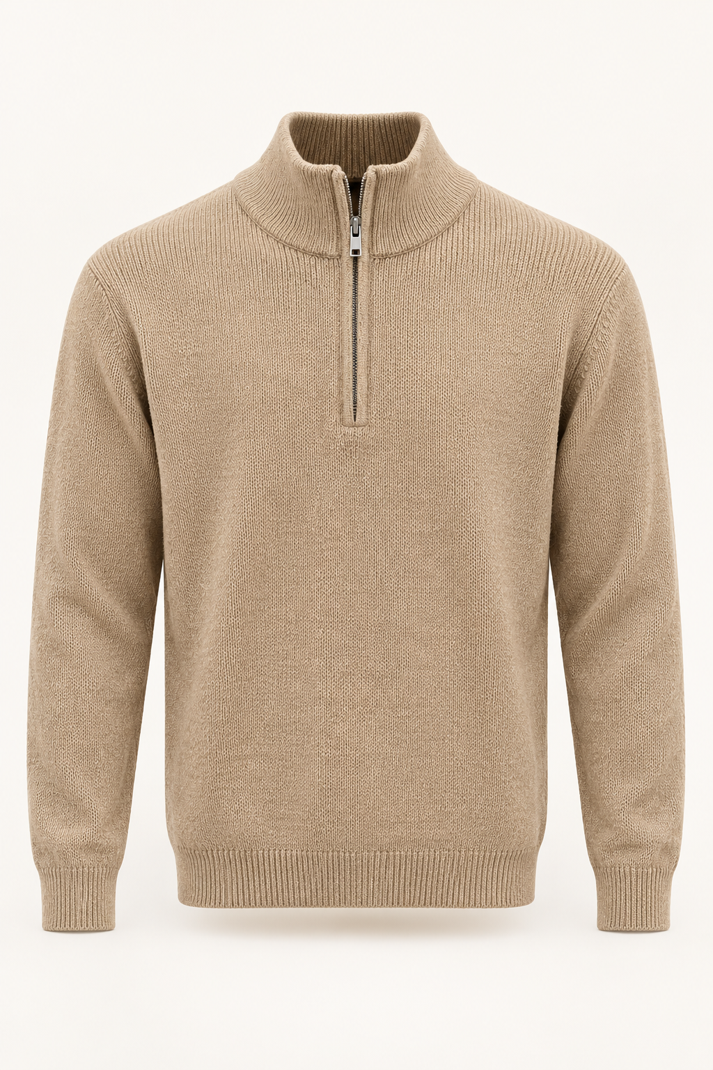 Heren knit Sweater - Zip Winter Beige 