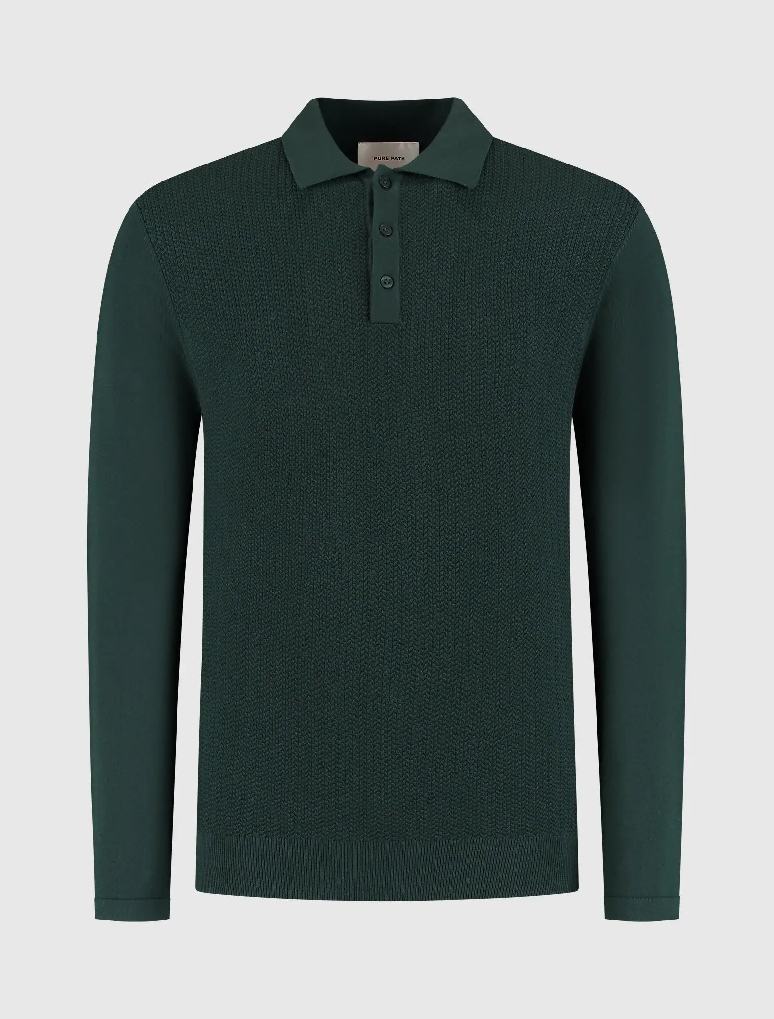 Pure Path - Structure Knitwear Longsleeve Polo