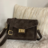 Suedine bag Miki - Bruin