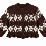 Vest - Noorse ruit chocolade bruin