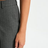 Morgan - Pantalon wide leg Penstripe grey 