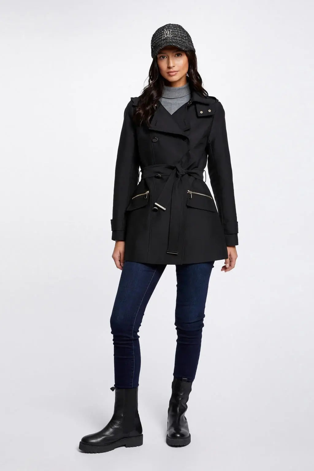 Morgan - Trenchcoat Gladia Zwart