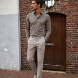 Pantalon - Taupe stretch 