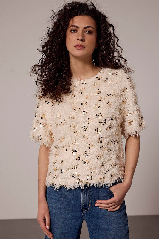 Tramontana - Top Feathered Sequin