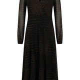Tramontana - Dress mesh croco print