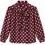 Blouse - Stippen Polkadot Bordeaux