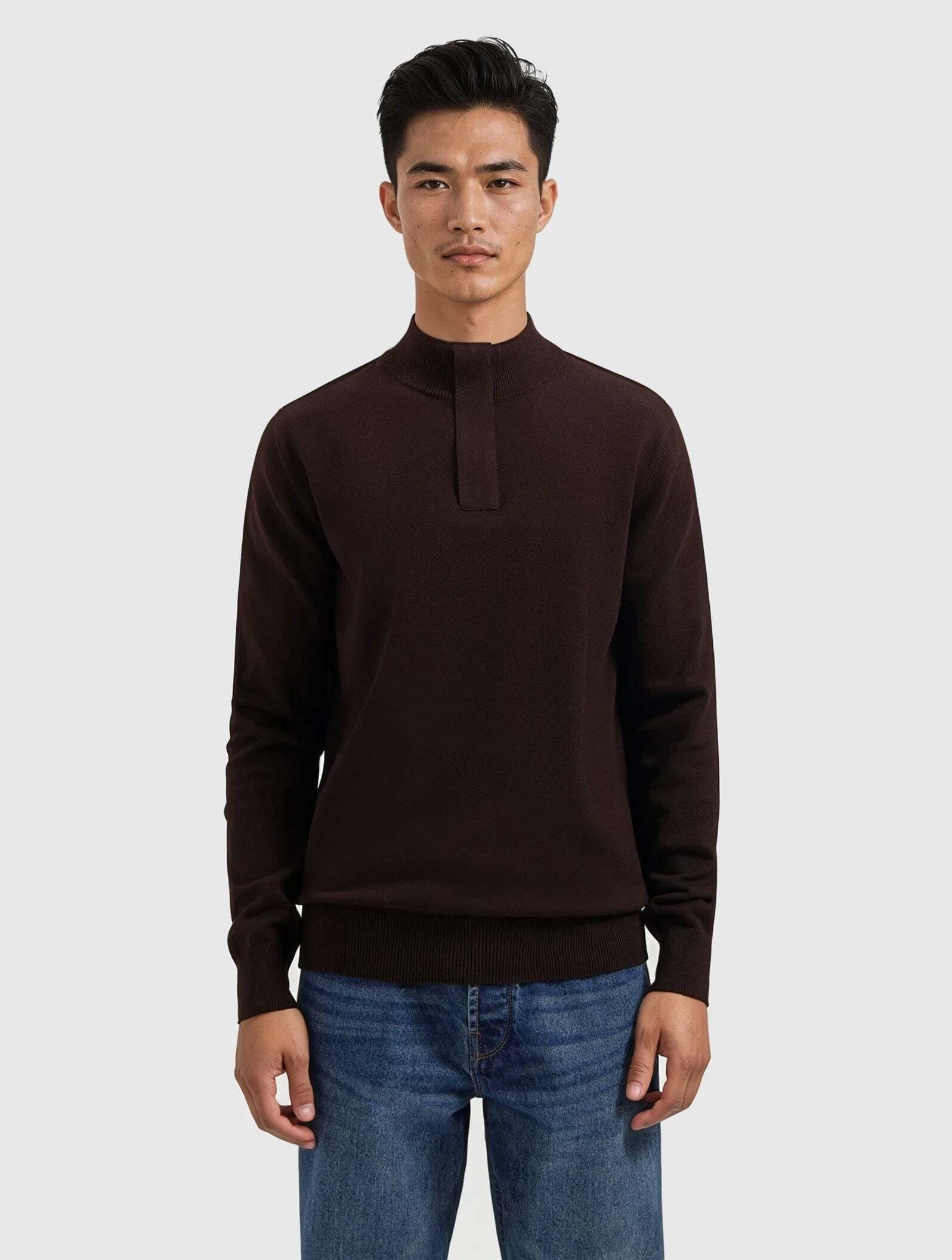 Pure Path - Knit hidden half zip