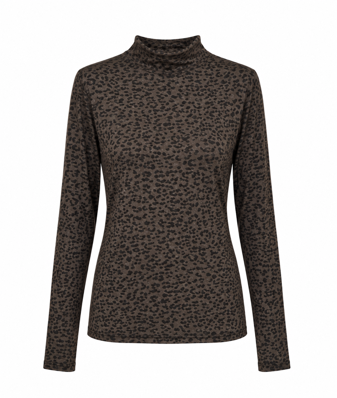 Longsleeve turtle neck - Leopard bruin 