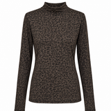 Longsleeve turtle neck - Leopard bruin 
