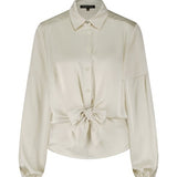 Tramontana - Satin Blouse Twisted Detail