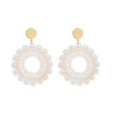 Oorbellen - Off White Flower