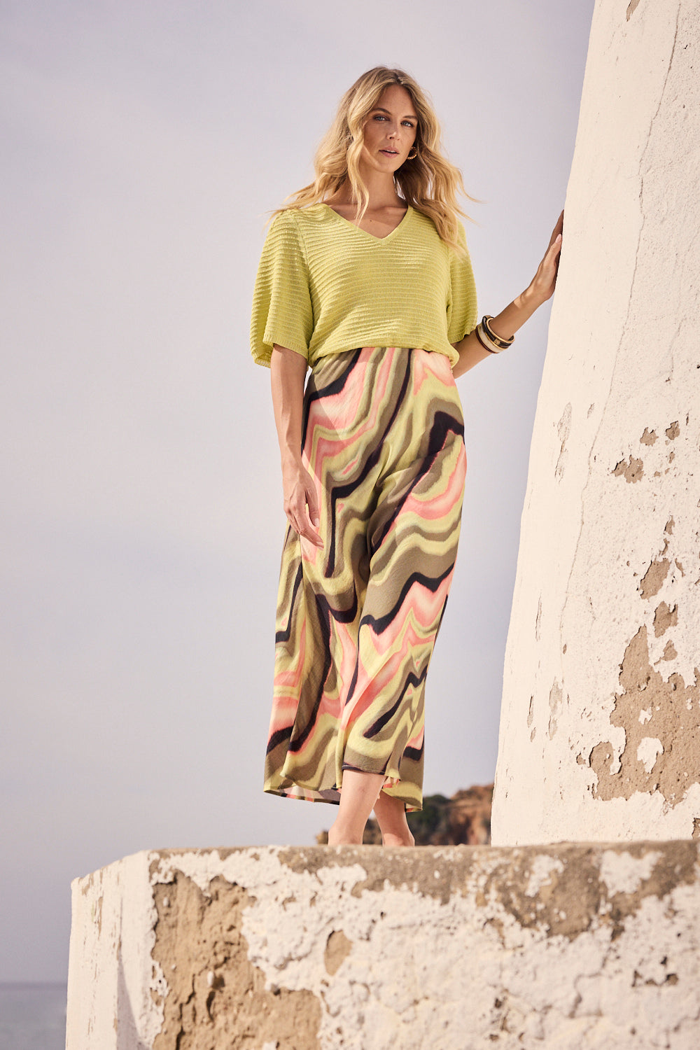 Tramontana - Maxi skirt Sunset desert