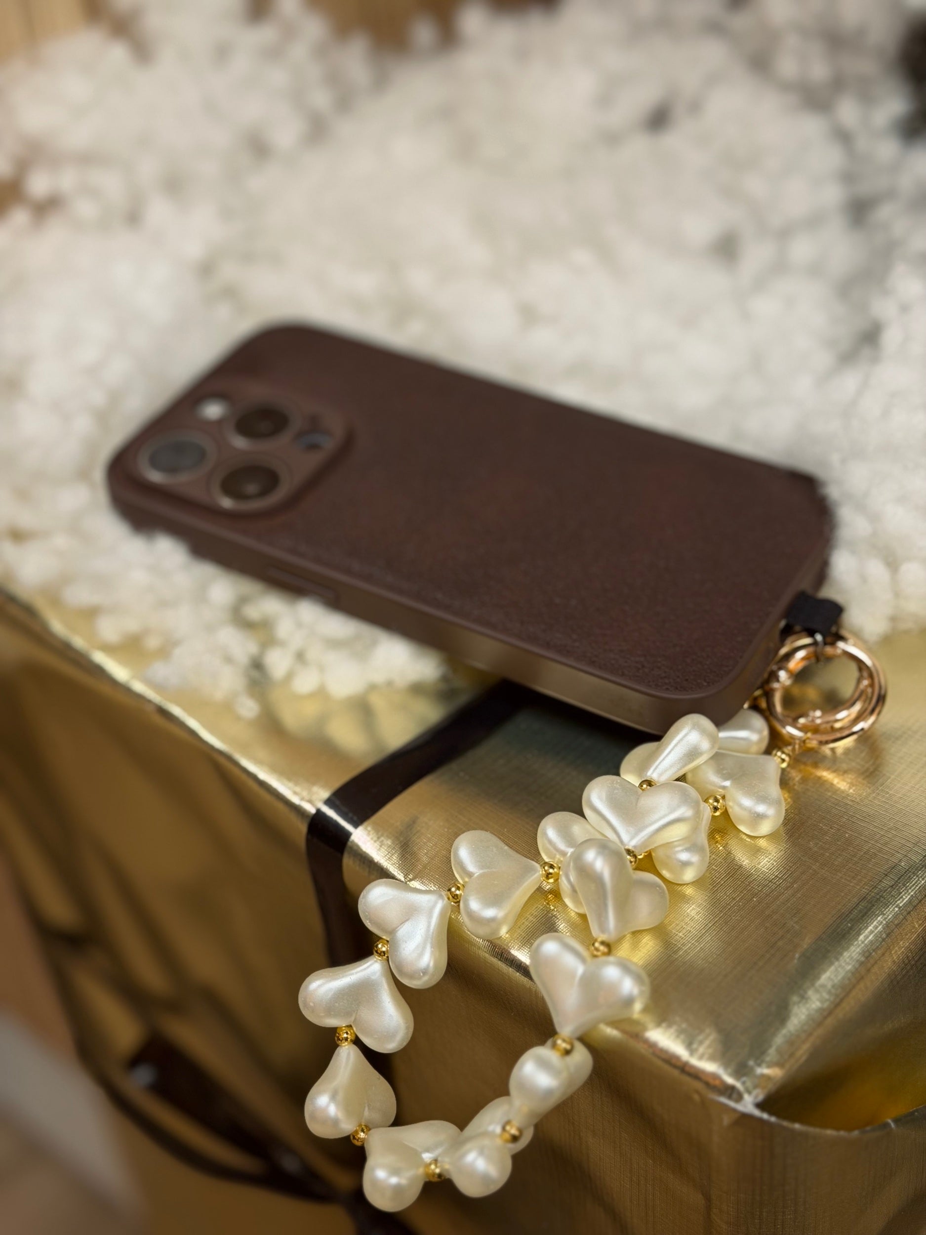 Telefooncord - Heart Parel White