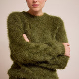 Tramontana - Hairy Yarn Jumper Groen