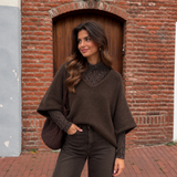 Longsleeve turtle neck - Leopard bruin 