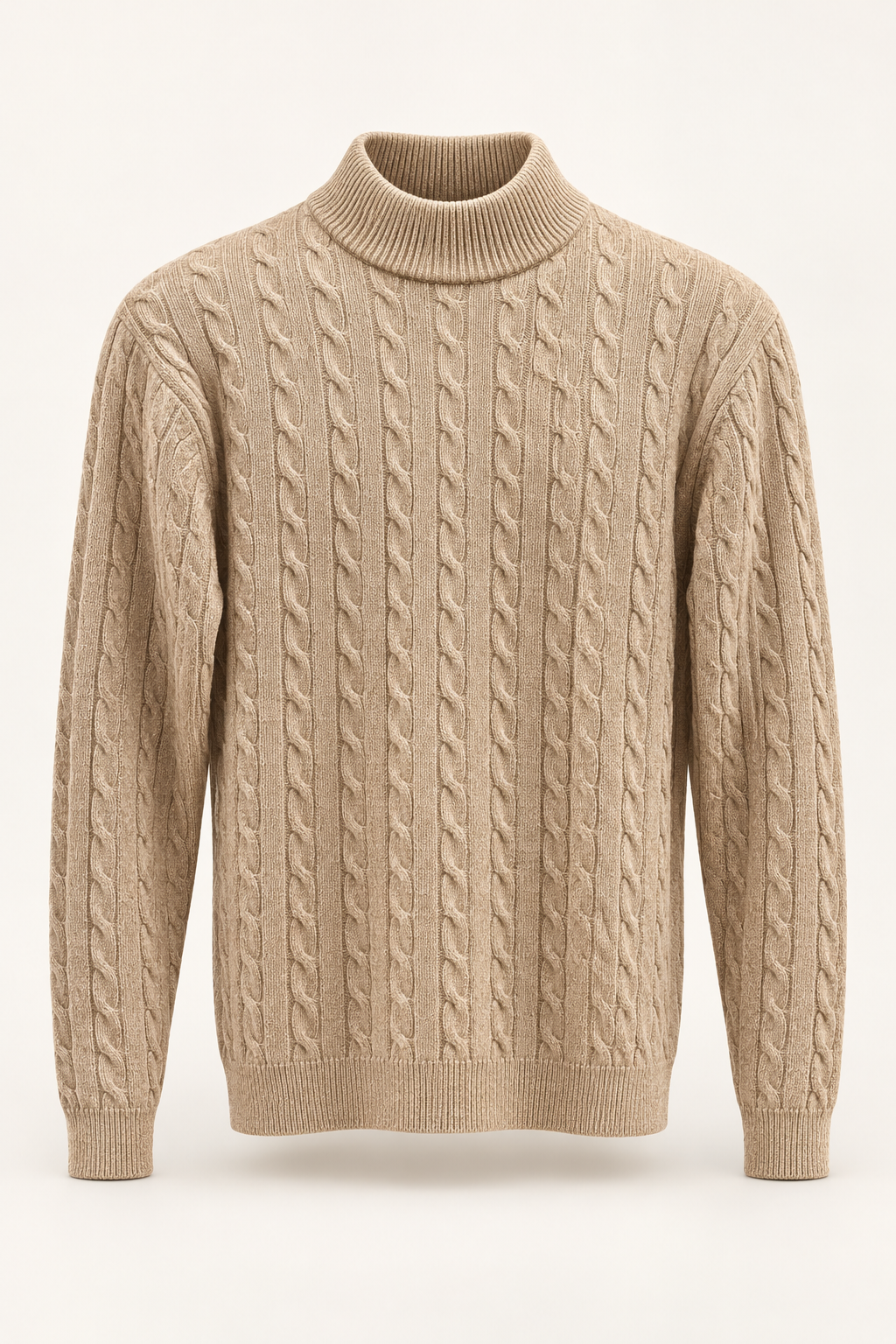 Heten Sweater - Kabel motief taupe