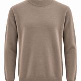 Heren Mockneck - Taupe