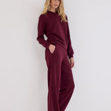 Tramontana - Sweater kant bordeaux rood