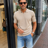 Polo met Rits - Beige