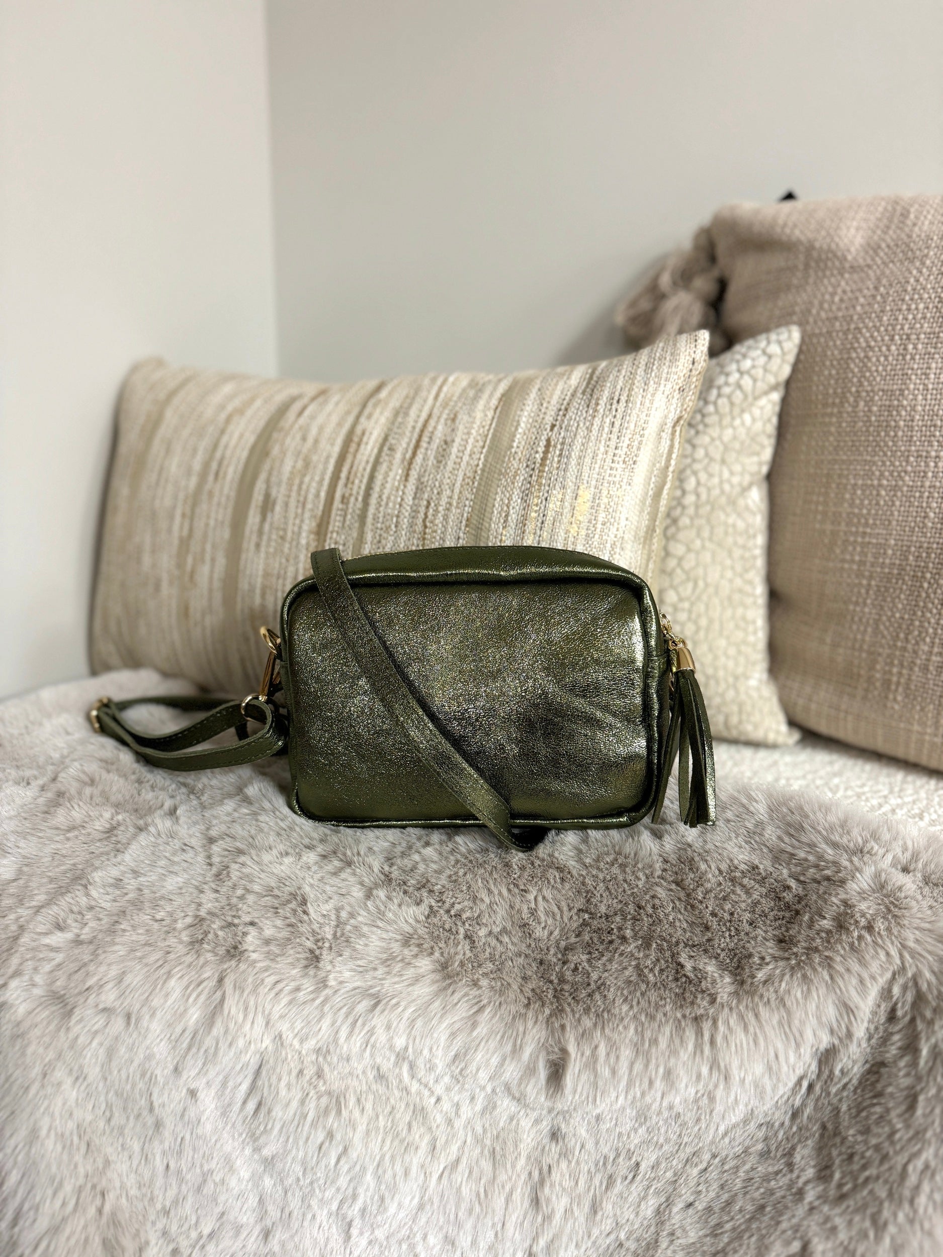 Bag - Jacky Metalic Army Green