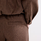 Tramontana - Tweed broek Sequins Coffee