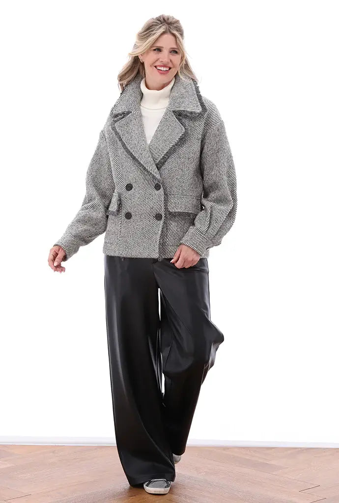 K-Design - B905 - Tweed-Look blazer jas