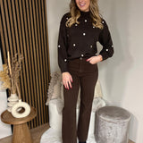 sweater - Daantje Love Brown           