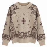 Trui - Paisley print beige 
