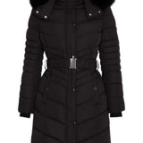 Morgan - Winterjas met riem Zwart
