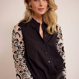 Tramontana - Embroidered Sleeve Blouse