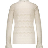 Tramontana - Flared Sleeve Brushed Lace Top