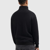 Pure Path - Embroidery half zip sweater zwart 