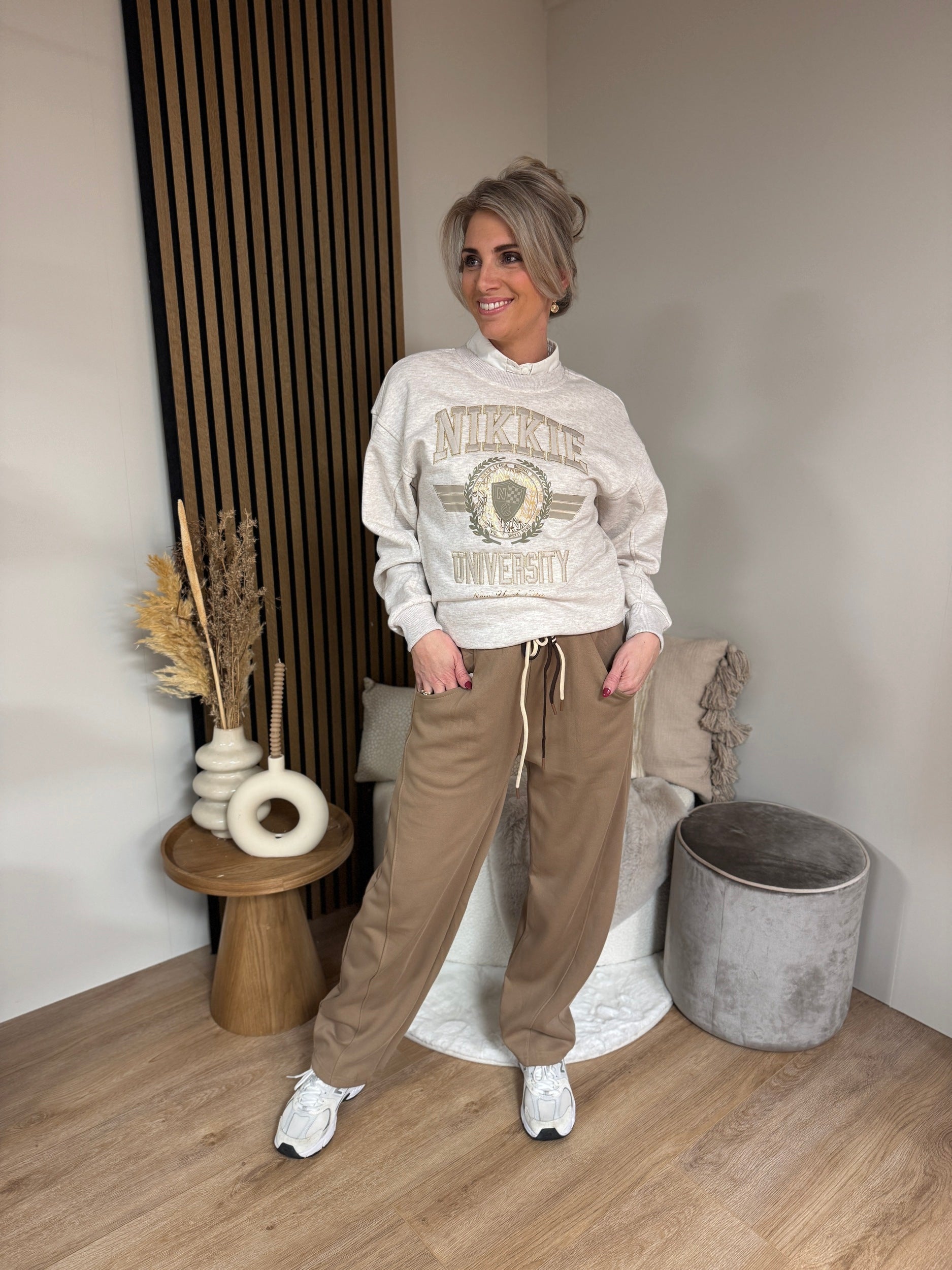 Noor - Pants Wide Leg Beige